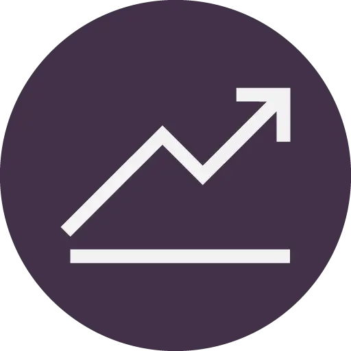 Icône référencement SEO et visibilité en ligne avec graphique de croissance